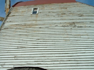 Close-up of weatherboarding